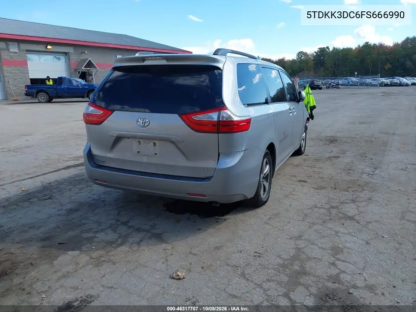 2015 TOYOTA SIENNA VIN 5TDKK3DC6FS666990 — фото 4