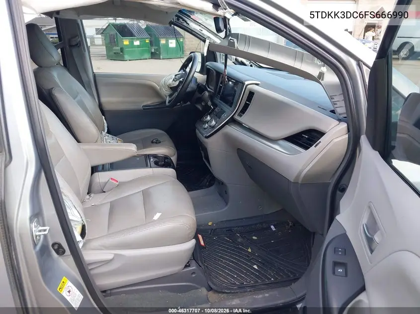 2015 TOYOTA SIENNA VIN 5TDKK3DC6FS666990 — фото 5