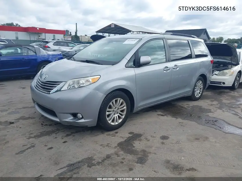 2015 TOYOTA SIENNA VIN 5TDYK3DC5FS614616 — фото 2