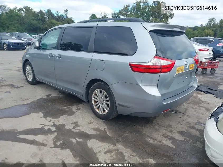 2015 TOYOTA SIENNA VIN 5TDYK3DC5FS614616 — фото 3