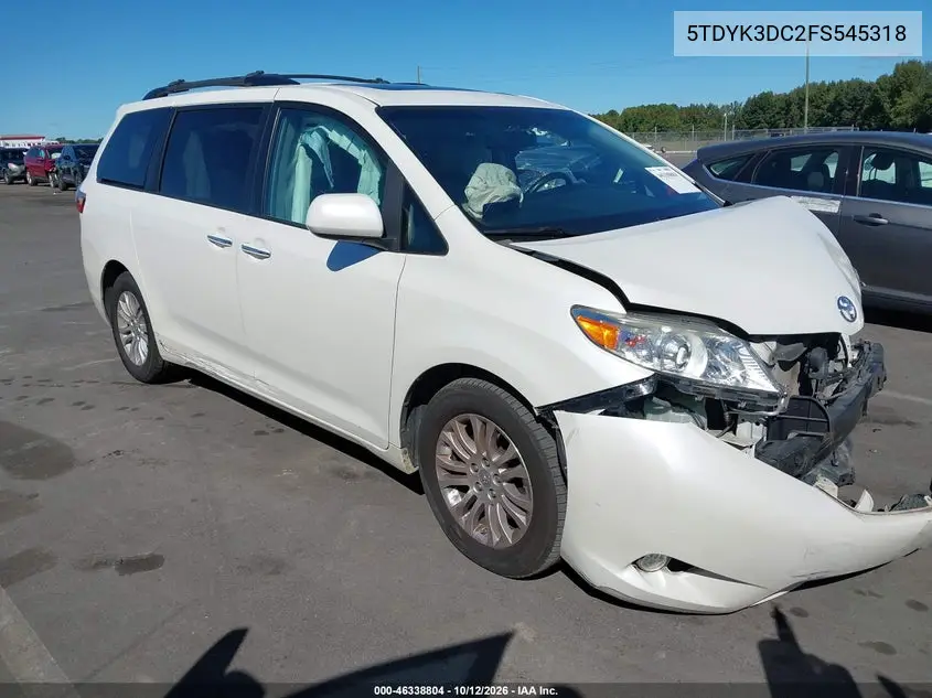 TOYOTA SIENNA 2015, VIN 5TDYK3DC2FS545318