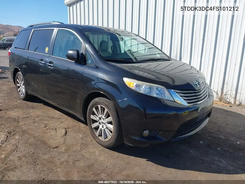 TOYOTA SIENNA 2015, VIN 5TDDK3DC4FS101212