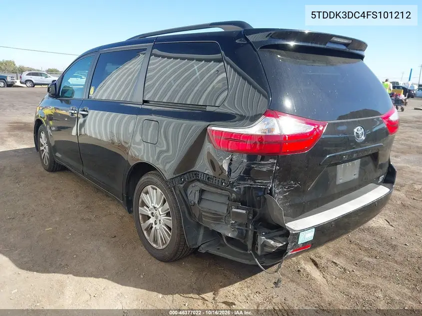 2015 TOYOTA SIENNA VIN 5TDDK3DC4FS101212 — фото 3