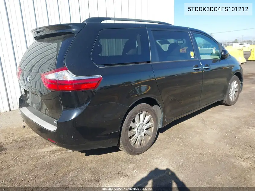 2015 TOYOTA SIENNA VIN 5TDDK3DC4FS101212 — фото 4