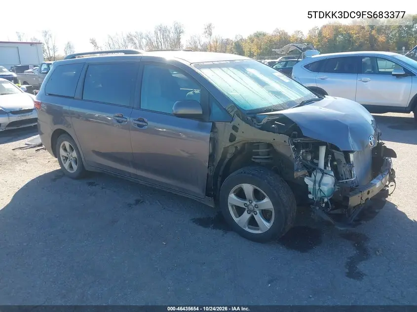 TOYOTA SIENNA 2015, VIN 5TDKK3DC9FS683377
