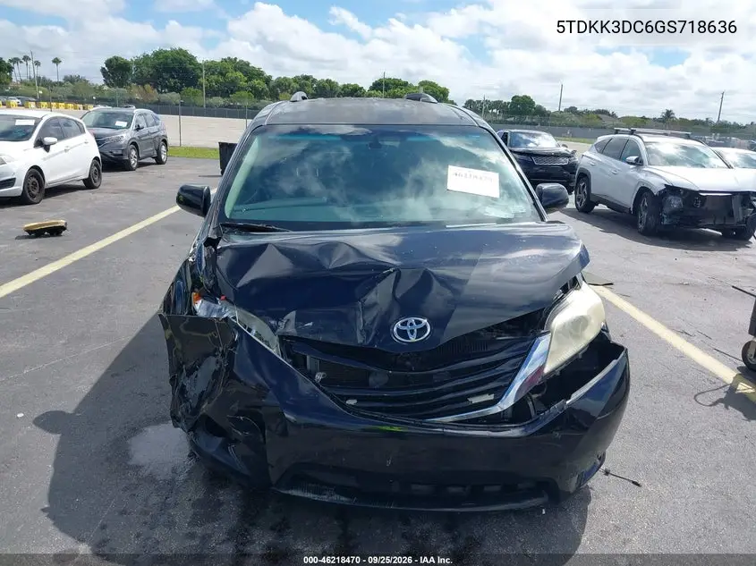 2016 TOYOTA SIENNA VIN 5TDKK3DC6GS718636 — фото 12