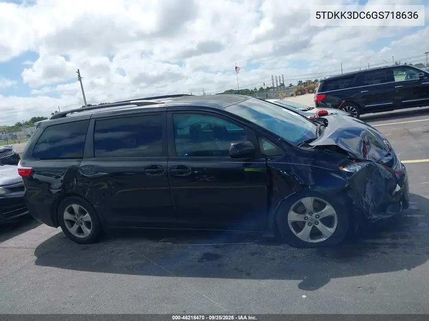 2016 TOYOTA SIENNA VIN 5TDKK3DC6GS718636 — фото 13