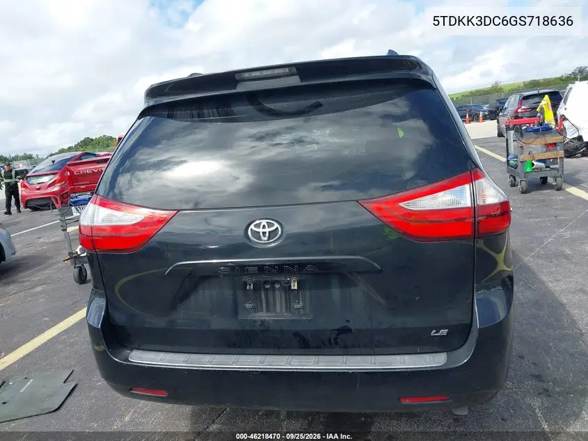 2016 TOYOTA SIENNA VIN 5TDKK3DC6GS718636 — фото 16