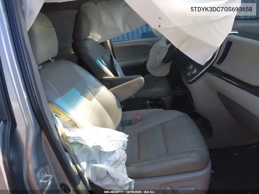 2016 TOYOTA SIENNA VIN 5TDYK3DC7GS693658 — фото 5