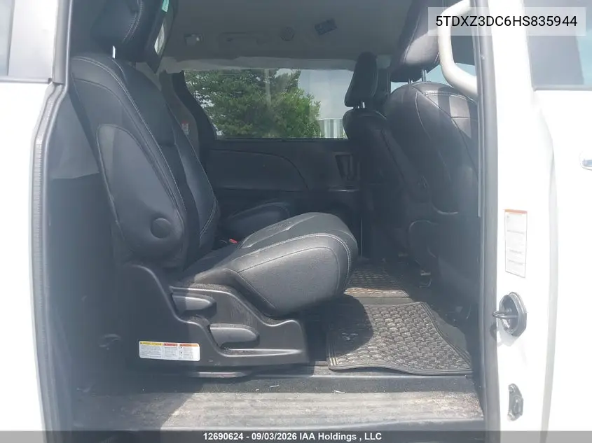 2017 TOYOTA SIENNA VIN 5TDXZ3DC6HS835944 — фото 8