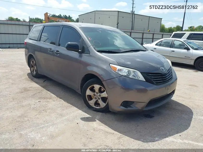 TOYOTA SIENNA 2017, VIN 5TDZZ3DC5HS812762