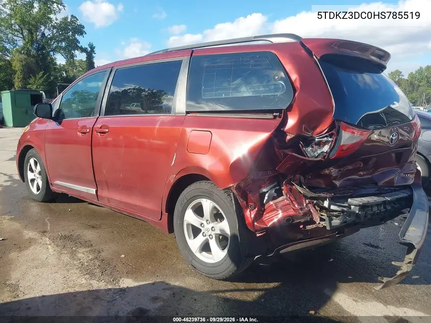 2017 TOYOTA SIENNA VIN 5TDKZ3DC0HS785519 — фото 3