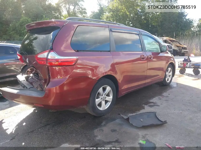 2017 TOYOTA SIENNA VIN 5TDKZ3DC0HS785519 — фото 4
