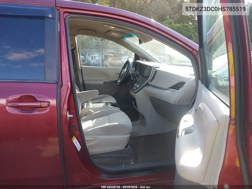 2017 TOYOTA SIENNA VIN 5TDKZ3DC0HS785519 — фото 5