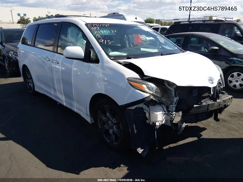 TOYOTA SIENNA 2017, VIN 5TDXZ3DC4HS789465