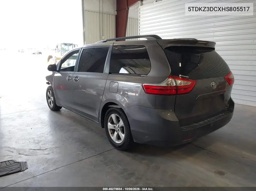2017 TOYOTA SIENNA VIN 5TDKZ3DCXHS805517 — фото 3