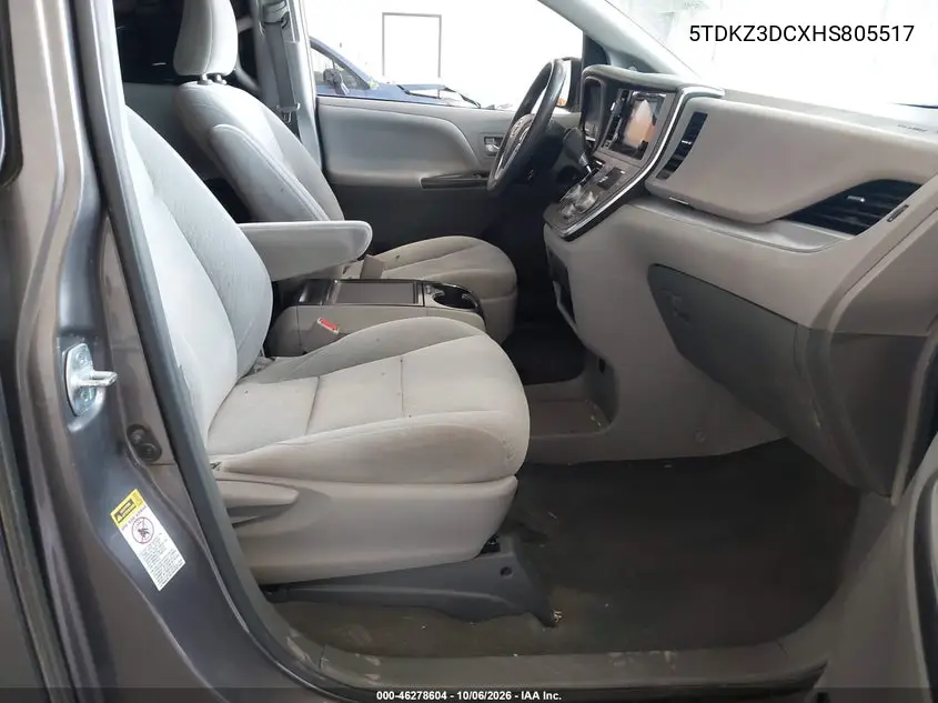 2017 TOYOTA SIENNA VIN 5TDKZ3DCXHS805517 — фото 5