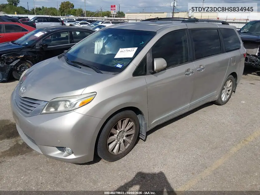 2017 TOYOTA SIENNA VIN 5TDYZ3DC8HS834945 — фото 2