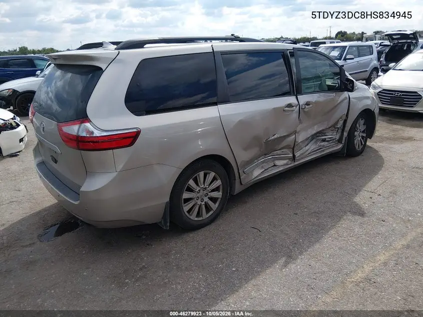 2017 TOYOTA SIENNA VIN 5TDYZ3DC8HS834945 — фото 4