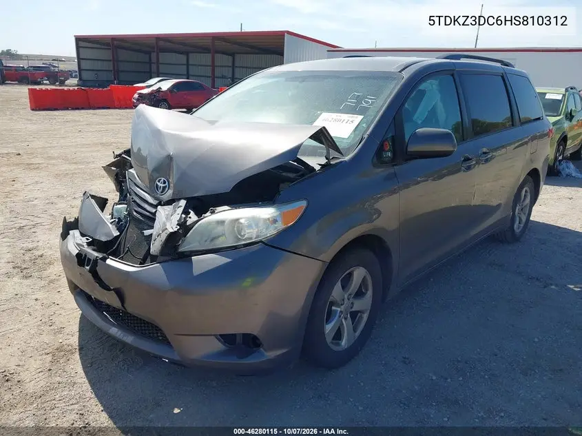 2017 TOYOTA SIENNA VIN 5TDKZ3DC6HS810312 — фото 2