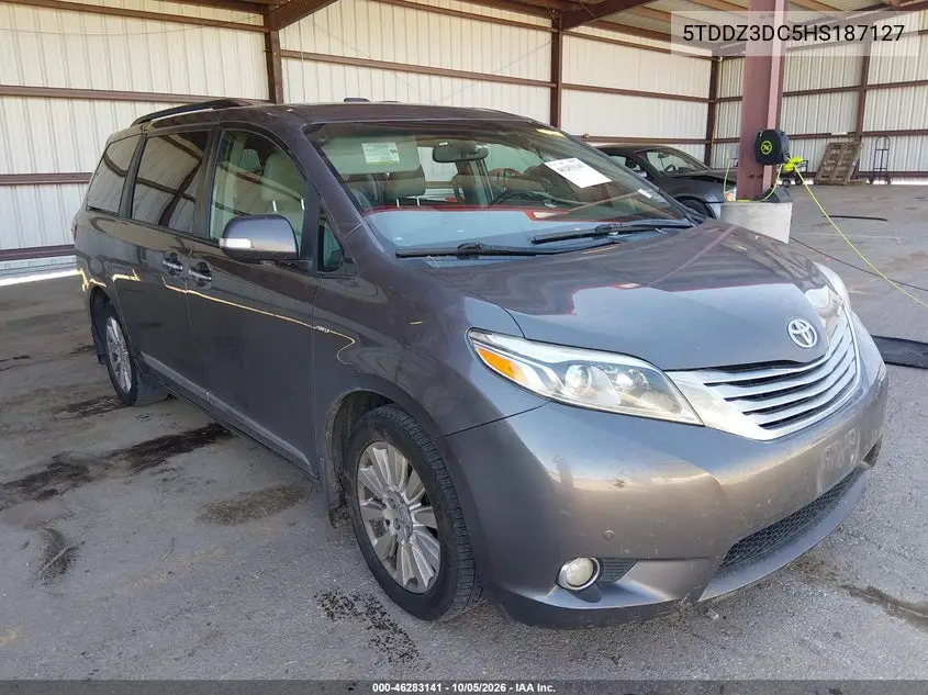 TOYOTA SIENNA 2017, VIN 5TDDZ3DC5HS187127