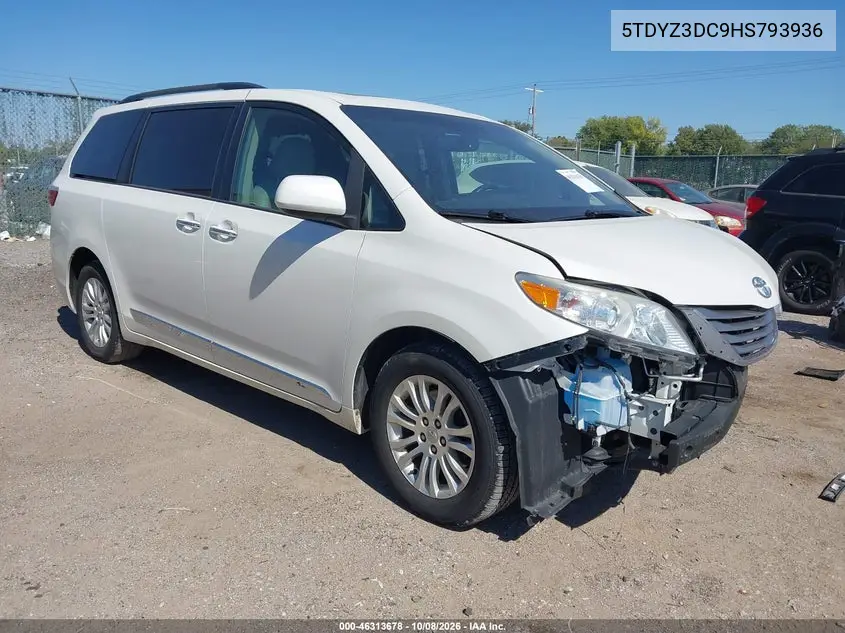 TOYOTA SIENNA 2017, VIN 5TDYZ3DC9HS793936
