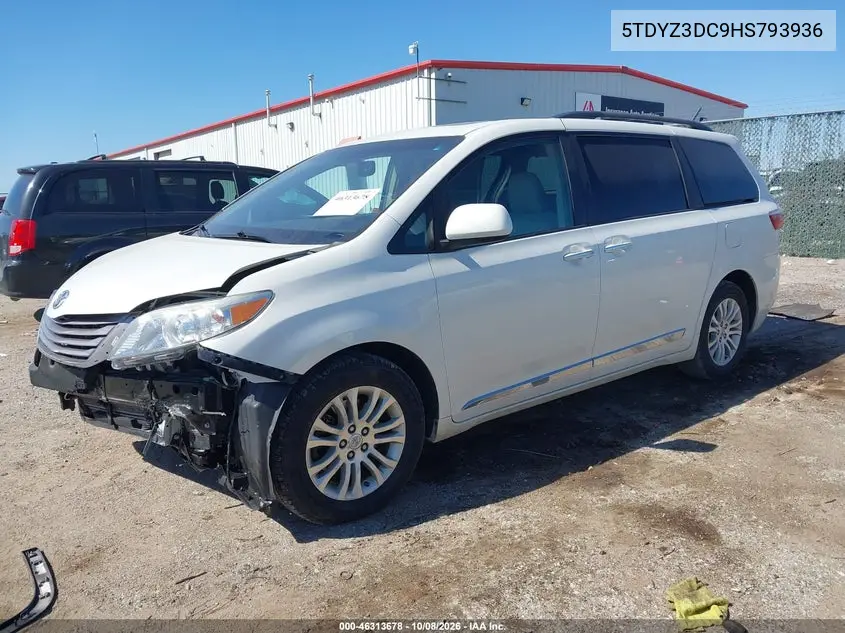 2017 TOYOTA SIENNA VIN 5TDYZ3DC9HS793936 — фото 2