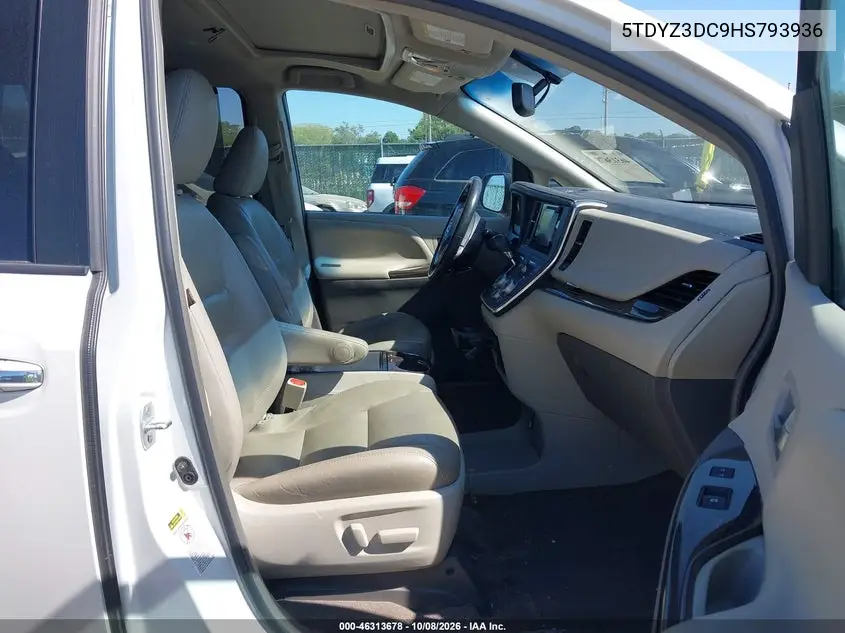 2017 TOYOTA SIENNA VIN 5TDYZ3DC9HS793936 — фото 5