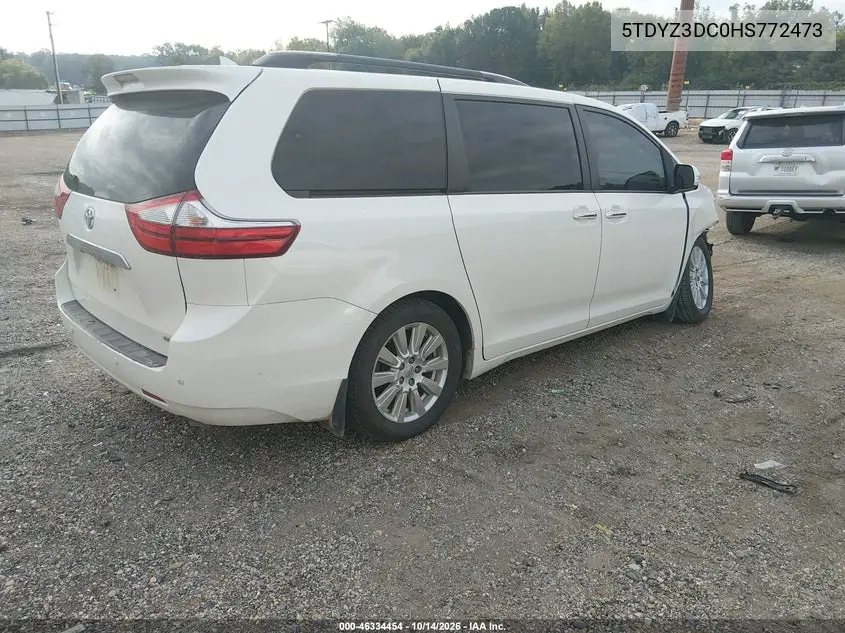 2017 TOYOTA SIENNA VIN 5TDYZ3DC0HS772473 — фото 4
