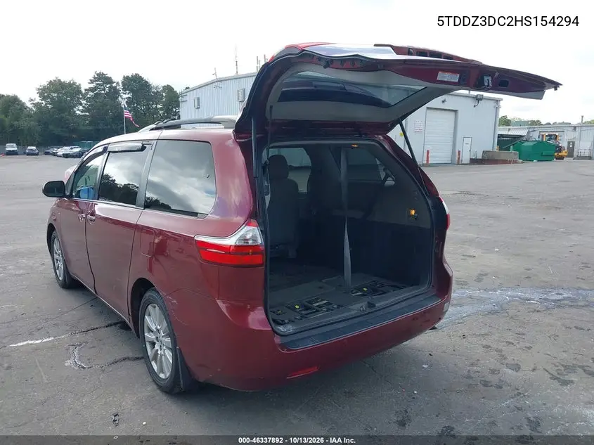 2017 TOYOTA SIENNA VIN 5TDDZ3DC2HS154294 — фото 3