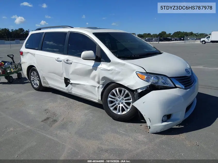 TOYOTA SIENNA 2017, VIN 5TDYZ3DC6HS787978