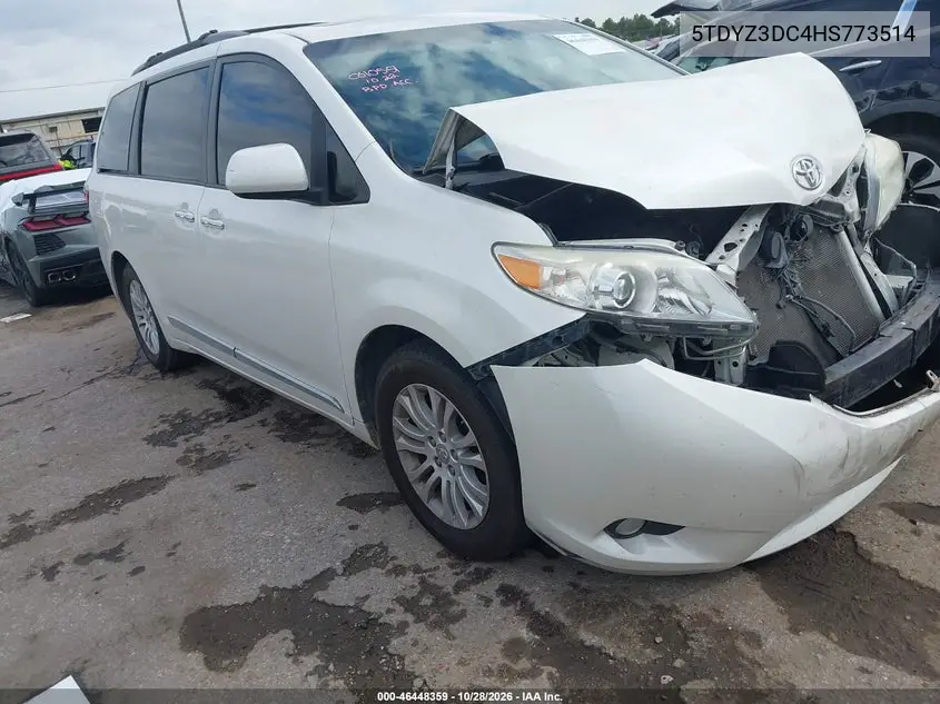 TOYOTA SIENNA 2017, VIN 5TDYZ3DC4HS773514