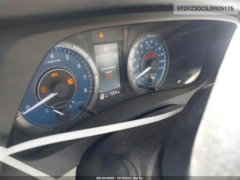 2018 TOYOTA SIENNA VIN 5TDYZ3DC5JS925175 — фото 15