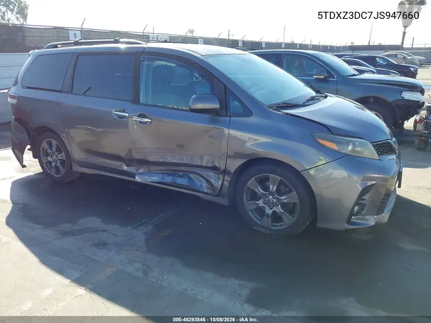 TOYOTA SIENNA 2018, VIN 5TDXZ3DC7JS947660