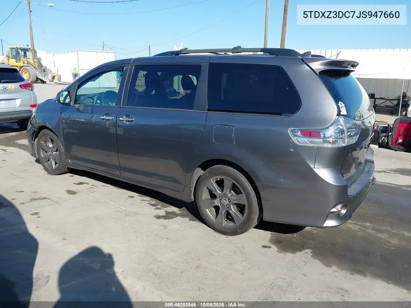 2018 TOYOTA SIENNA VIN 5TDXZ3DC7JS947660 — фото 3