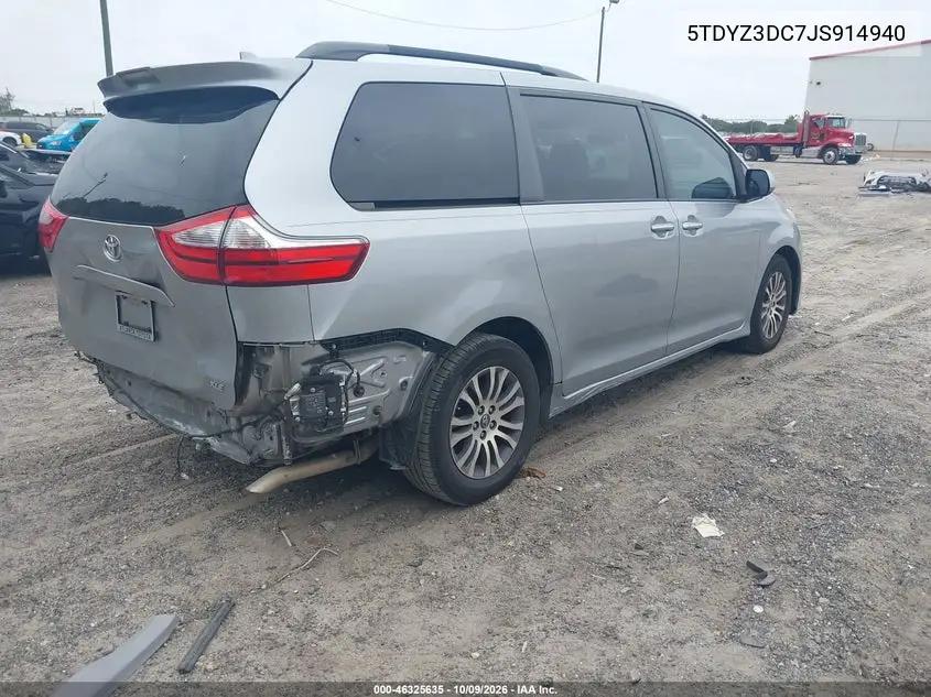 2018 TOYOTA SIENNA VIN 5TDYZ3DC7JS914940 — фото 4