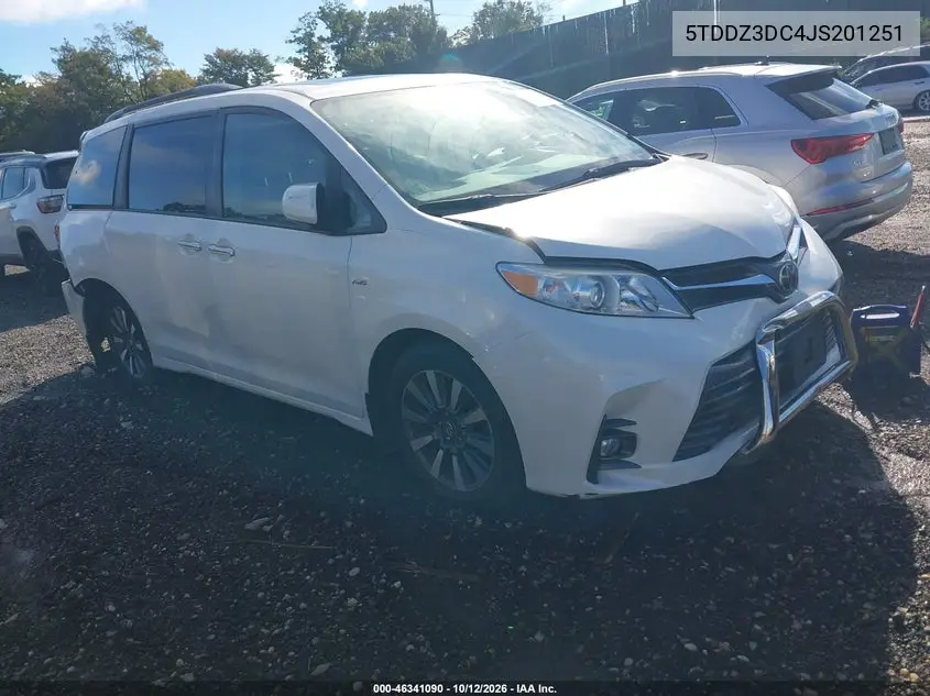 TOYOTA SIENNA 2018, VIN 5TDDZ3DC4JS201251