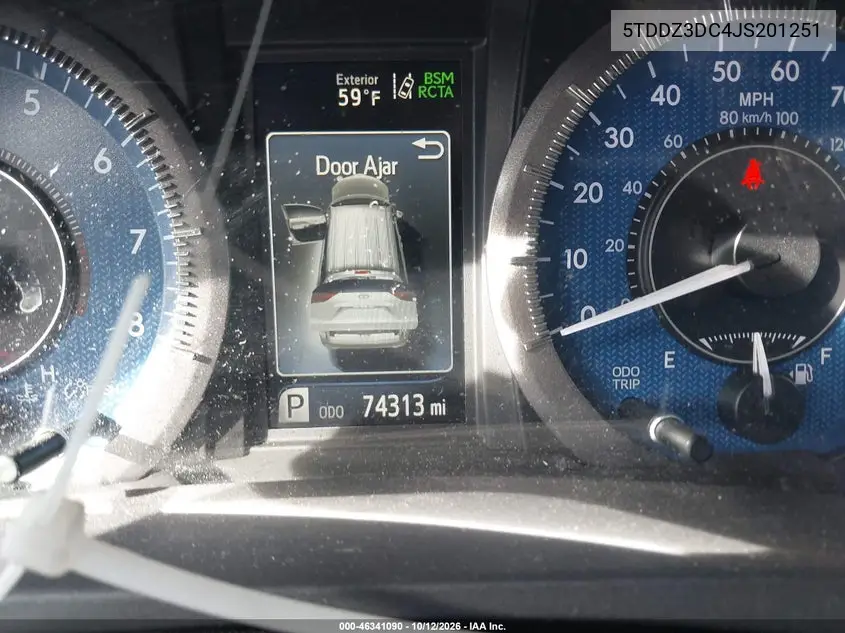 2018 TOYOTA SIENNA VIN 5TDDZ3DC4JS201251 — фото 7
