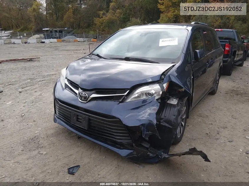 2018 TOYOTA SIENNA VIN 5TDJZ3DC2JS192052 — фото 2