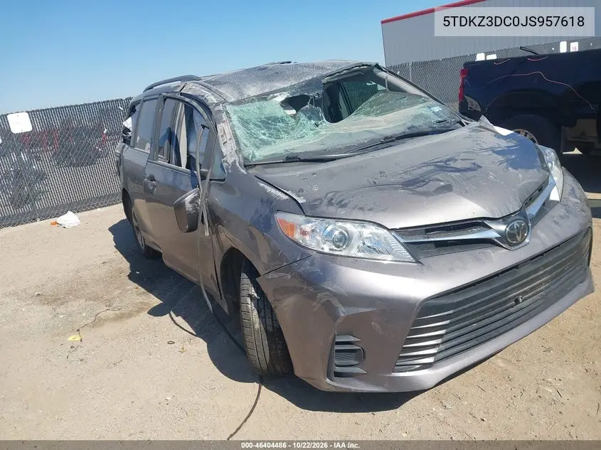 TOYOTA SIENNA 2018, VIN 5TDKZ3DC0JS957618