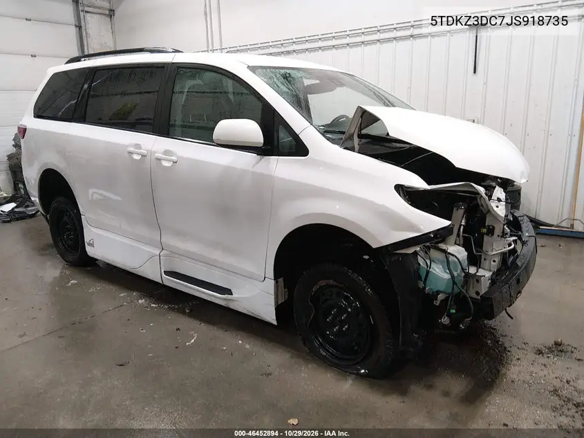 TOYOTA SIENNA 2018, VIN 5TDKZ3DC7JS918735