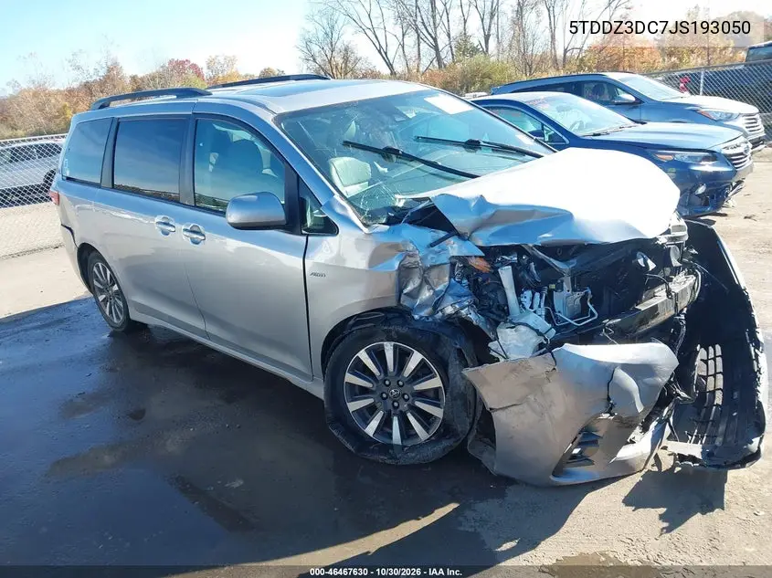 TOYOTA SIENNA 2018, VIN 5TDDZ3DC7JS193050