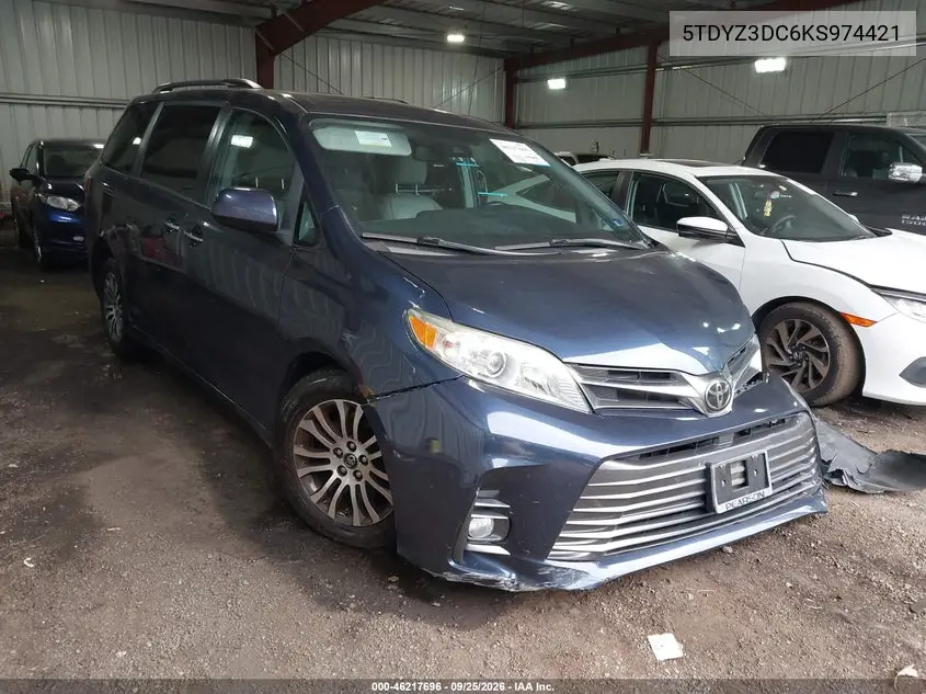 TOYOTA SIENNA 2019, VIN 5TDYZ3DC6KS974421