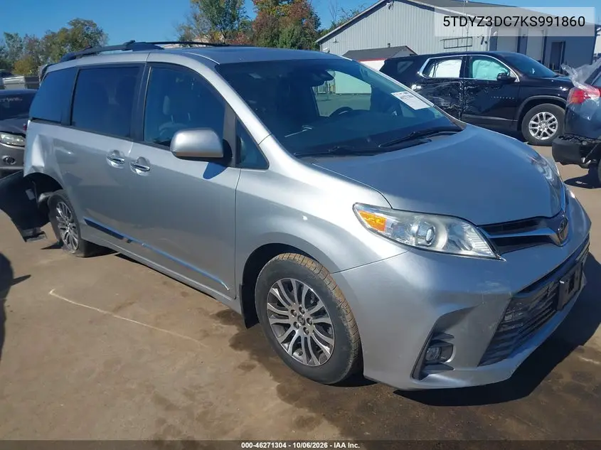 TOYOTA SIENNA 2019, VIN 5TDYZ3DC7KS991860