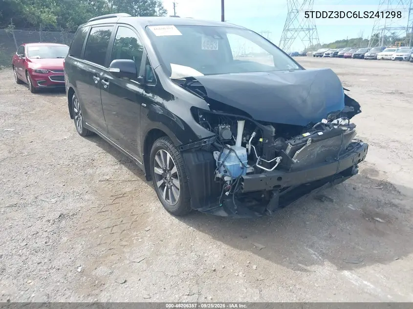 TOYOTA SIENNA 2020, VIN 5TDDZ3DC6LS241298