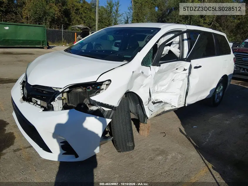 2020 TOYOTA SIENNA VIN 5TDZZ3DC5LS028512 — фото 2