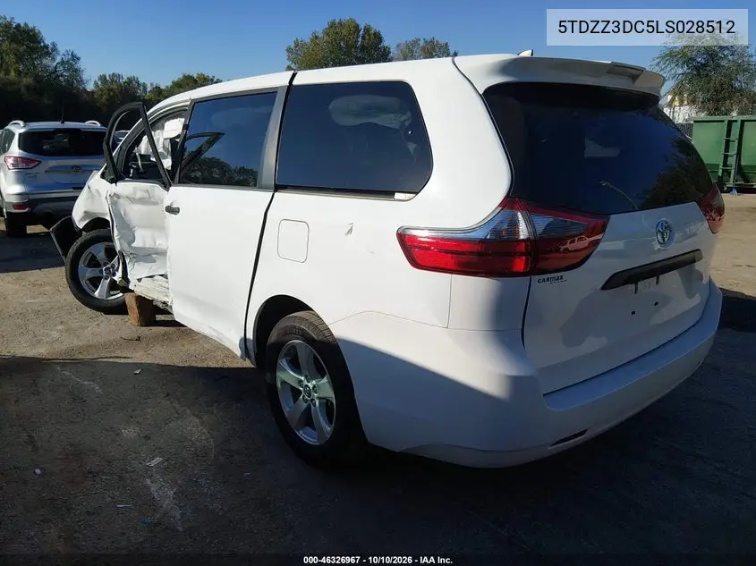 2020 TOYOTA SIENNA VIN 5TDZZ3DC5LS028512 — фото 3