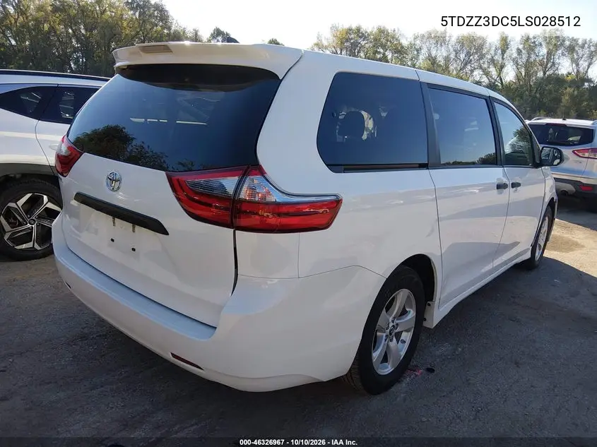 2020 TOYOTA SIENNA VIN 5TDZZ3DC5LS028512 — фото 4