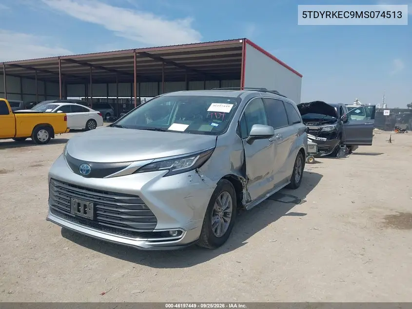 2021 TOYOTA SIENNA VIN 5TDYRKEC9MS074513 — фото 2