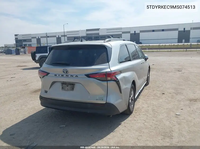 2021 TOYOTA SIENNA VIN 5TDYRKEC9MS074513 — фото 4